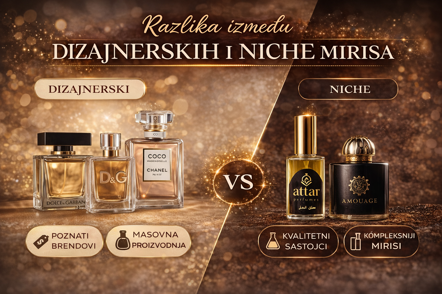 Razlika između dizajnerskih i niche mirisa